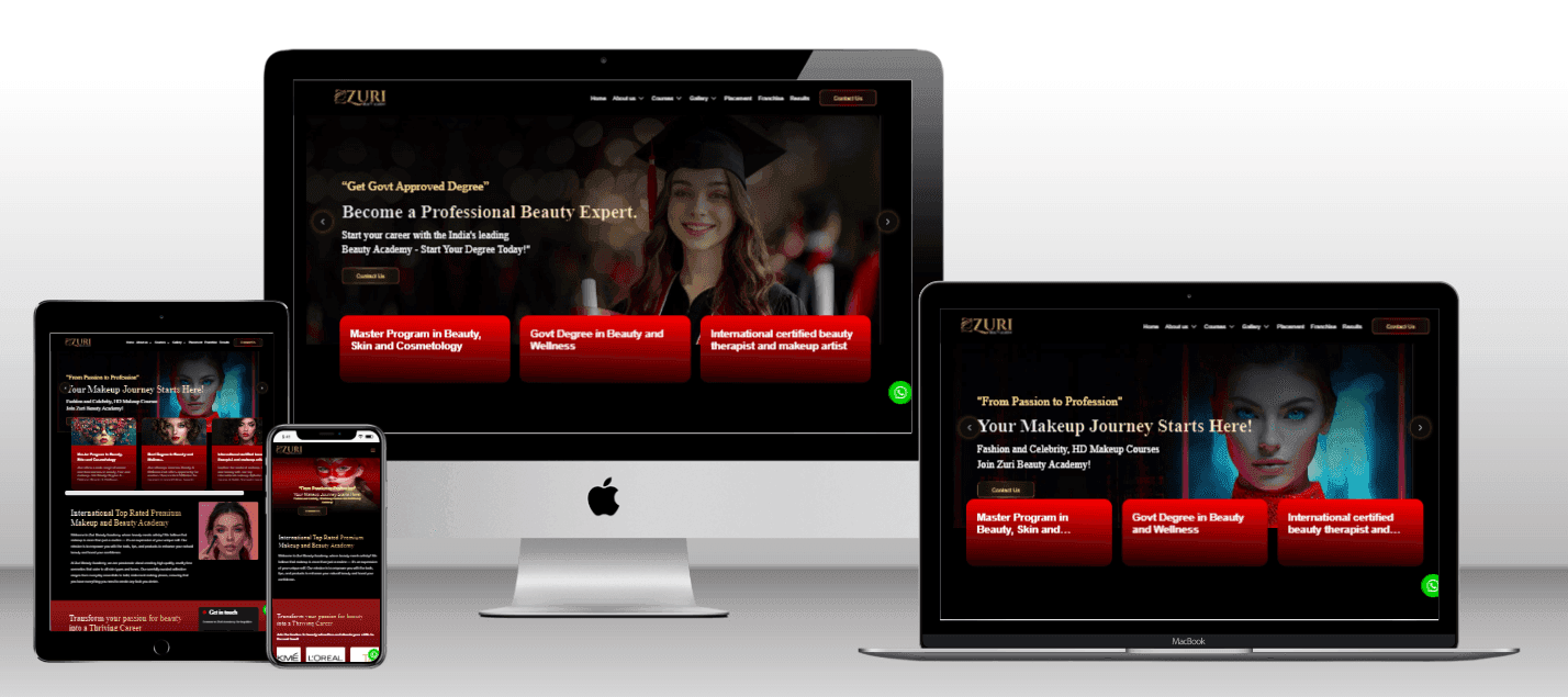 Zuri Beauty Academy - Web Design project by TML Agency