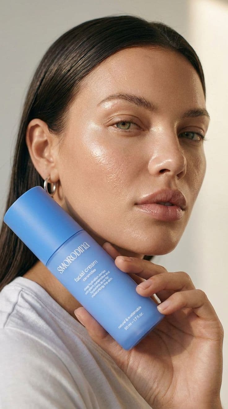 Close-up beauty product photography — facial cream campaign