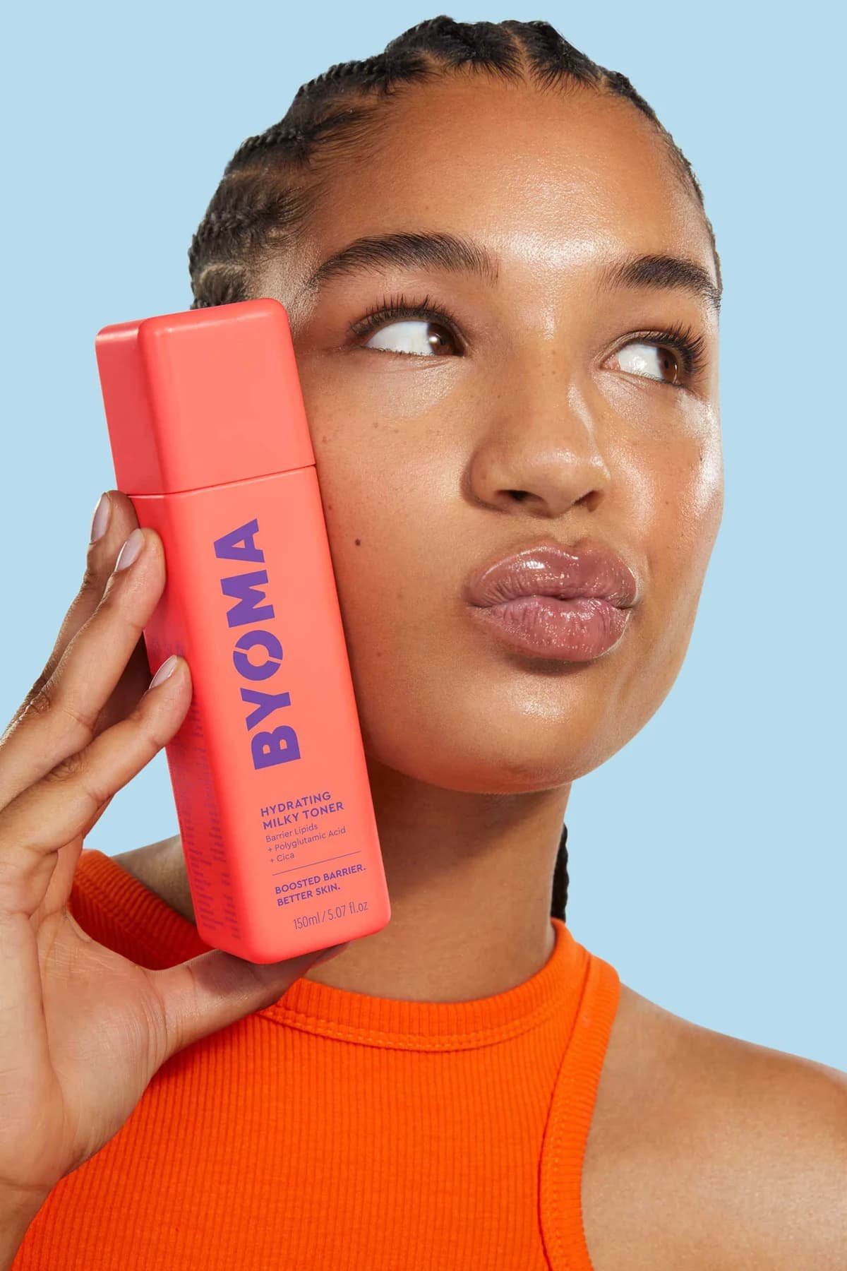 Skincare product photography — BYOMA hydrating toner campaign by TML Agency