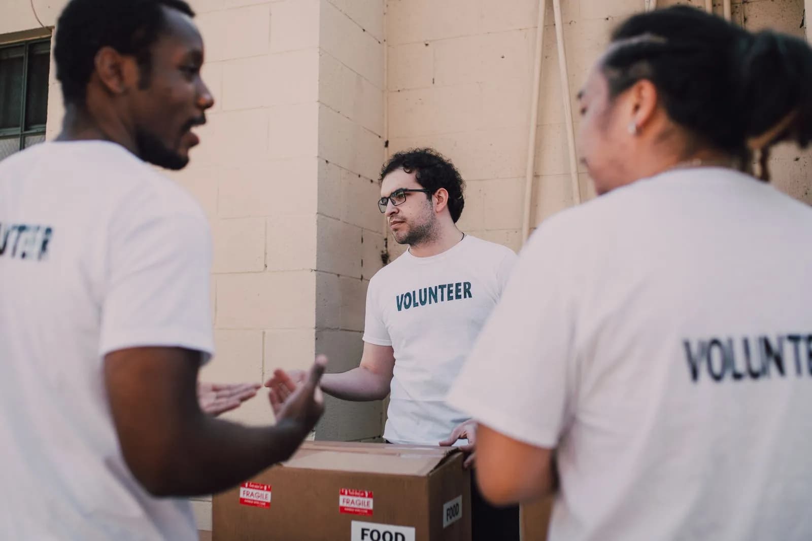 Volunteers donation boxes — Churches & Non-Profits marketing by TML Agency
