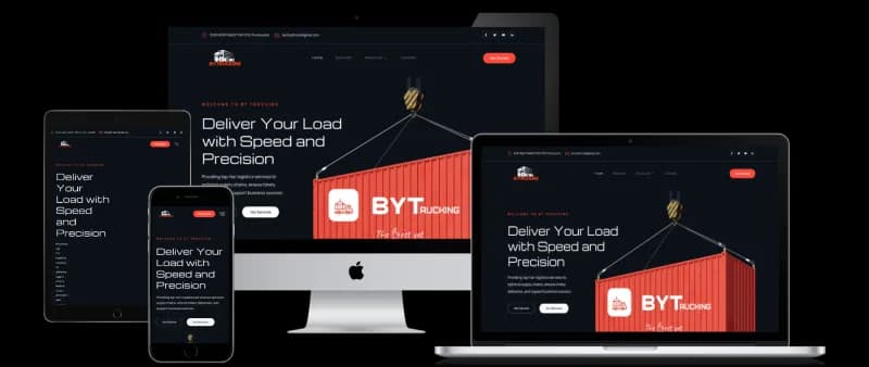 BYT Trucking - Web Design project by TML Agency