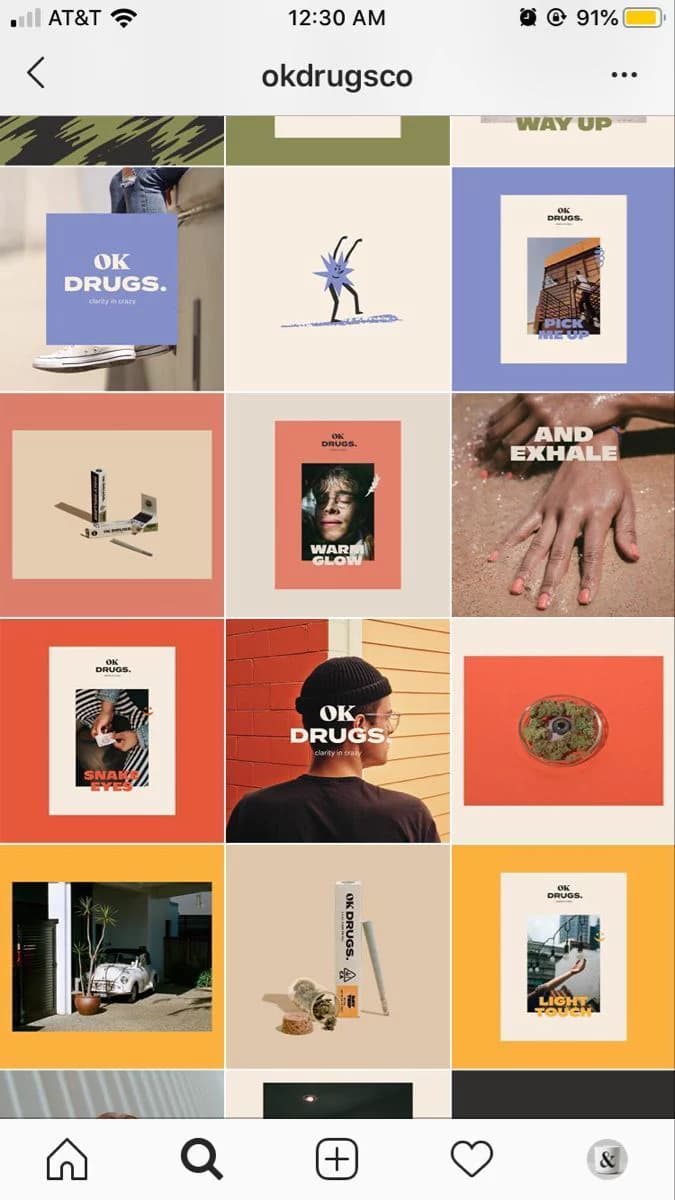 Brand Instagram feed design — curated lifestyle product photography