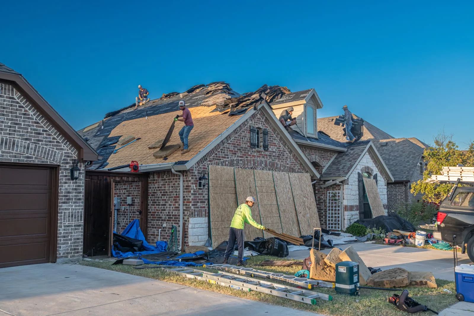 Roofer inspection homeowner — Roofing Companies & Contractors marketing by TML Agency