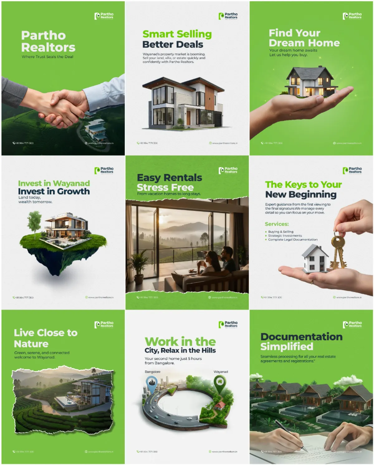 Social media content grid