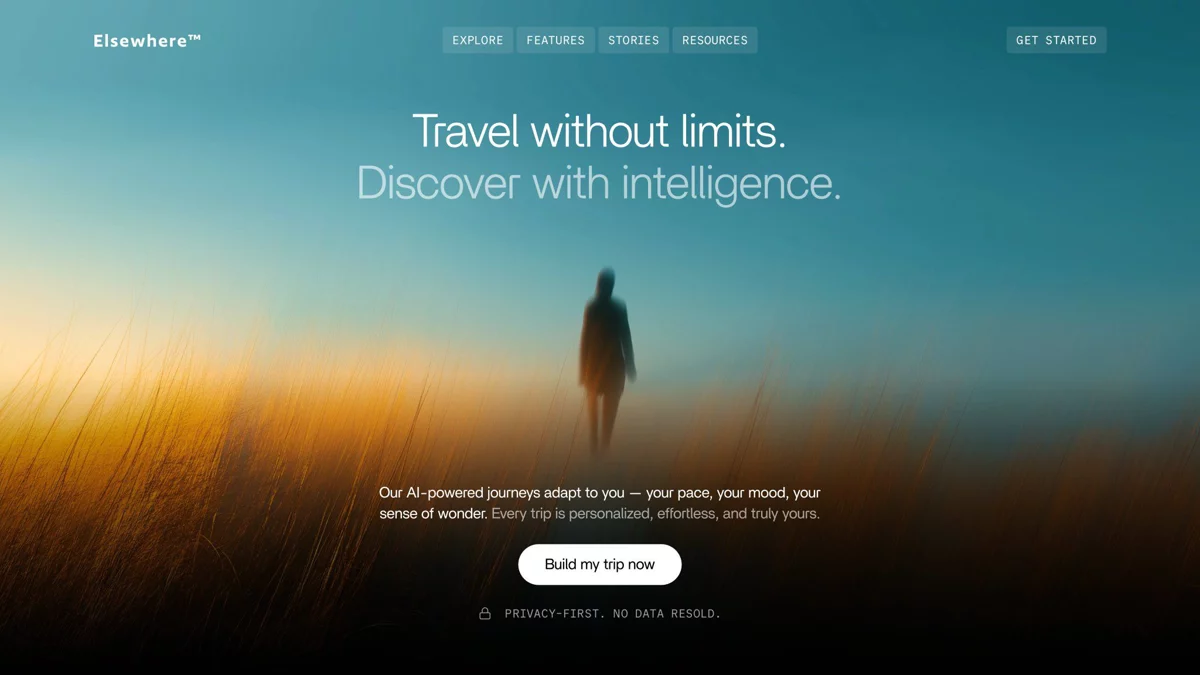 Travel website UI design